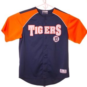 Detroit Tigers True Fan Button Up Jersey/Patches